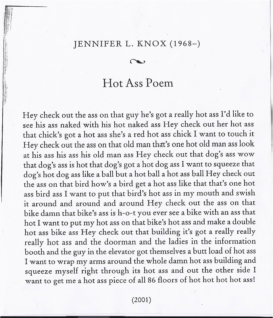 Ass Poems 30